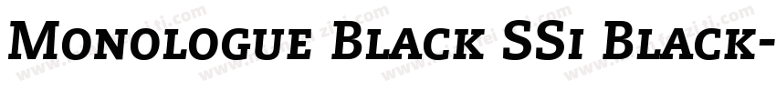 Monologue Black SSi Black字体转换